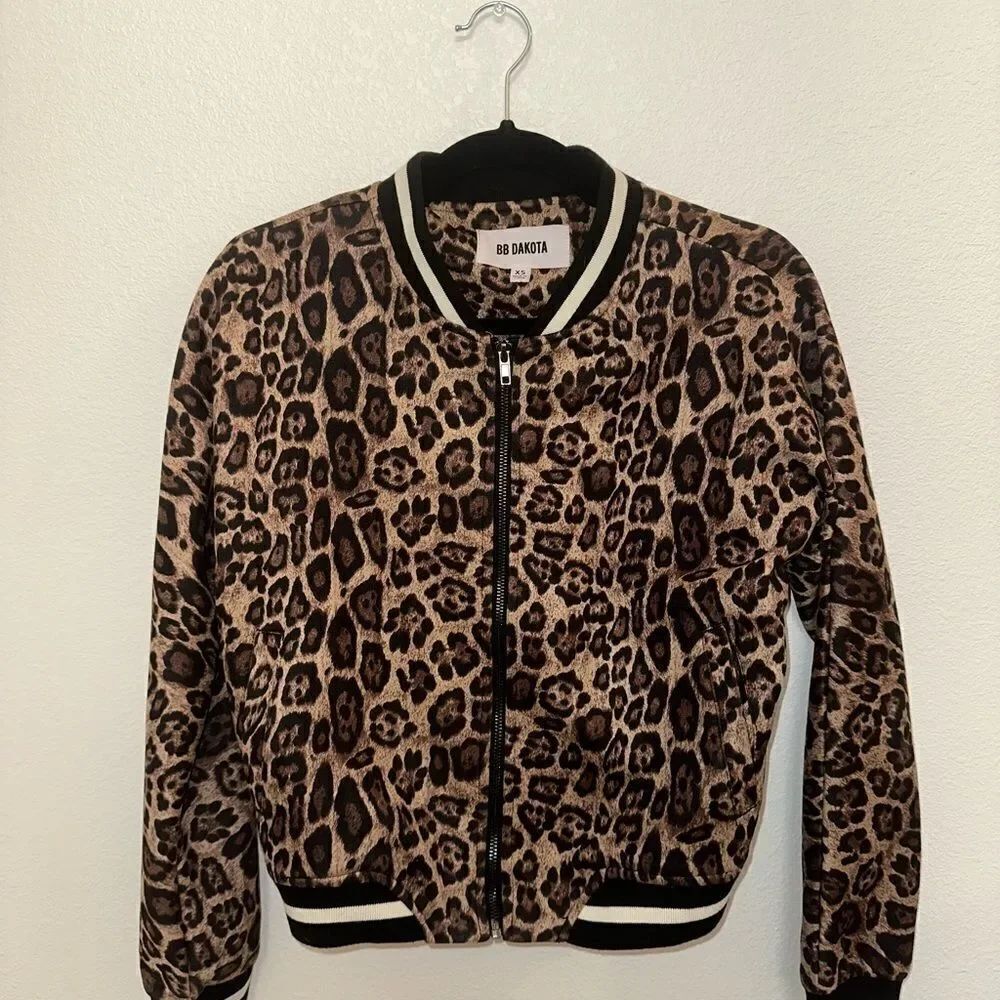 BB Dakota Bomber Jacket, leopard print